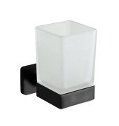 Склянка для зубних щіток VBI Mars з тримачем чорний VBI-040104BL