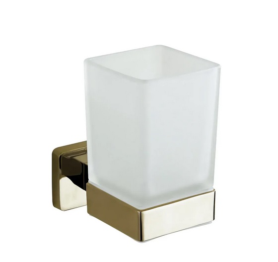 Стакан для зубных щеток VBI Mars с держателем золото VBI-040104GL