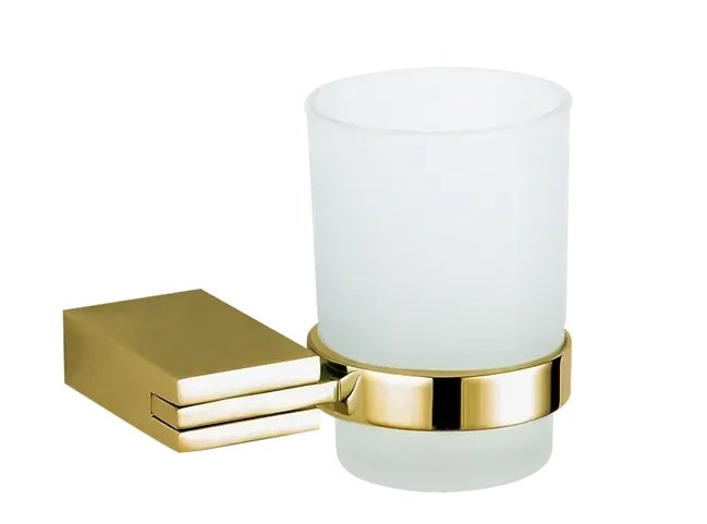 Склянка для зубних щіток VBI Neptune з держателем золото VBI-040504GL