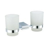Стакан для зубных щеток VBI Neptune двойной с держателем хром VBI-040514CH