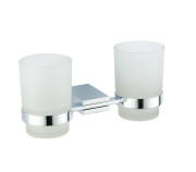 Склянка для зубних щіток VBI Neptune подвійна з тримачем хром VBI-040514CH