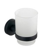 Стакан для зубных щеток VBI Uranus с держателем черный VBI-040404BL