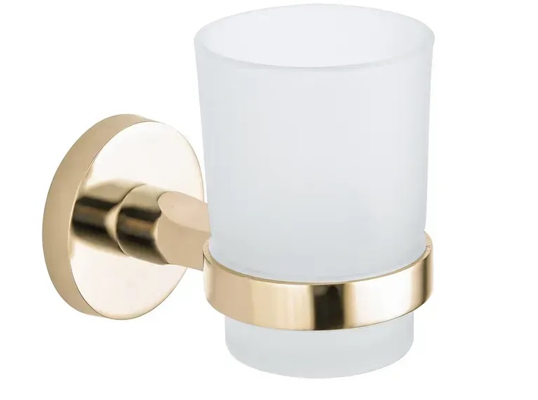 Склянка для зубних щіток VBI Venus з держателем матове золото VBI-040004BG