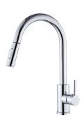 Смеситель для кухни VBI Flusso однорычажный с выдвижной лейкой хром VBI-055000CH