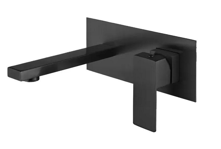 Змішувач для раковини VBI Loreno прихованого монтажу одноважільний чорний VBI-050212BL