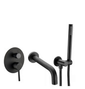  	Смеситель для ванной VBI Milano скрытого монтажа с душевым гарнитуром черный VBI VBI-050107BL