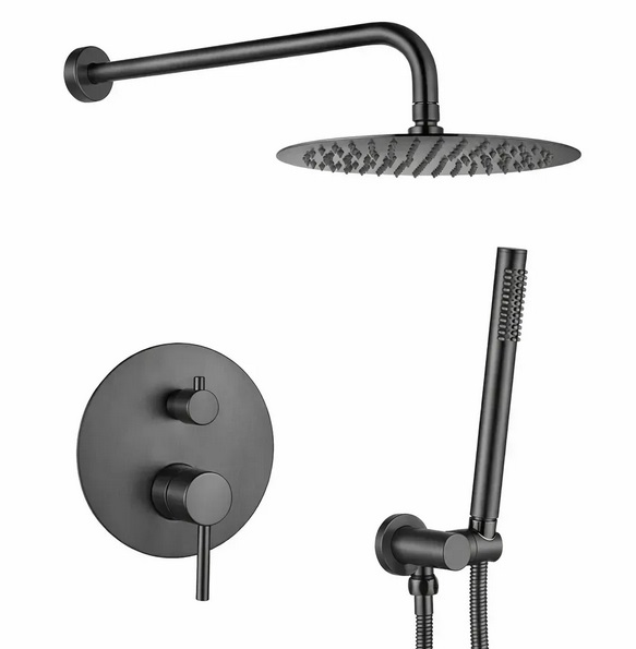 Душевая система скрытого монтажа VBI Milano со смесителем графит VBI-050109GR