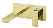Смеситель для раковины VBI Loreno скрытого монтажа однорычажный золото VBI-050212GL