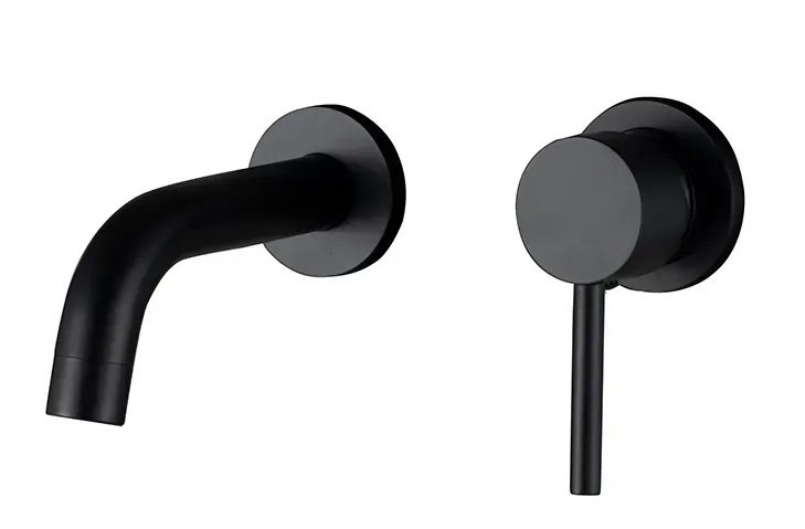 Смеситель для раковины VBI Milano скрытого монтажа однорычажный черный VBI-050102BL