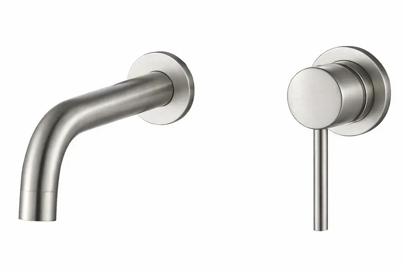 Смеситель для раковины VBI Milano скрытого монтажа однорычажный никель VBI-050102NI