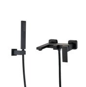 Смеситель для ванной VBI Loreno с душевым гарнитуром черный VBI-050206BL