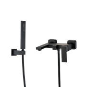 Змішувач для ванної кімнати VBI Loreno з душовим гарнітуром чорний VBI-050206BL