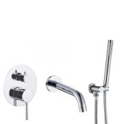 Змішувач для ванної VBI Milano прихованого монтажу з душовим гарнітуром хром VBI-050107CH