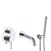 Смеситель для ванной VBI Milano скрытого монтажа с душевым гарнитуром хром VBI-050107CH