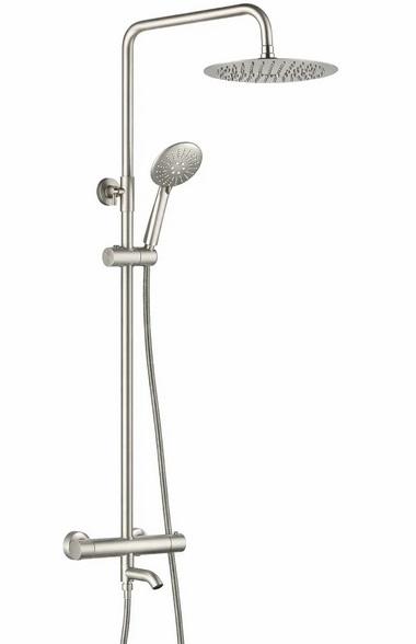 Душова стійка VBI Milano з термостатом та душовим гарнітуром нікель VBI-050111NI