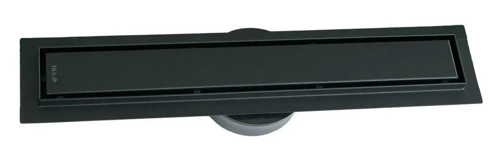 Жолоб водостічний VBI Fort 2 в 1 із ґратами 100 см нержавіюча сталь чорний VBI-060110BL