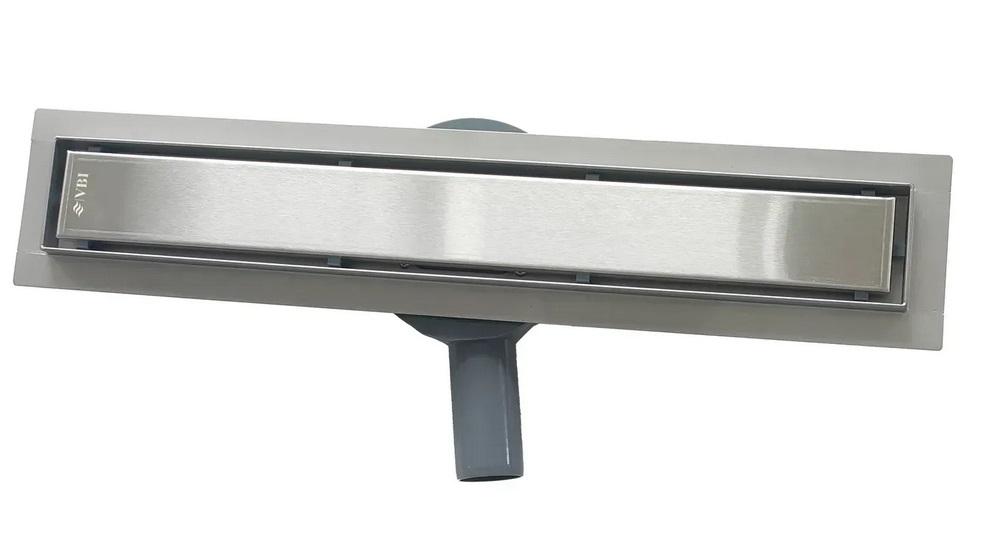 Желоб водосточный VBI Fort 2 в 1 с решеткой 90 см нержавеющая сталь хром VBI-060109CH