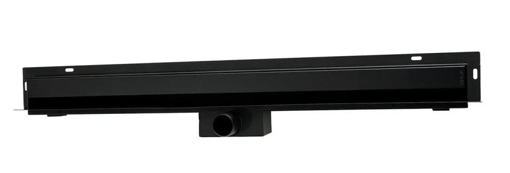 Желоб водосточный VBI Kent Wall 2 в 1 с решеткой 70 см нержавеющая сталь черный VBI-060407BL