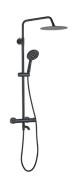 Душевая стойка VBI Milanoс термостатом и душевым гарнитуром черный VBI-050111BL