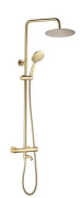 Душова стійка VBI Milano з термостатом і душовим гарнітуром золото VBI-050111GL