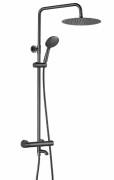 Душова стійка VBI Milano з термостатом та душовим гарнітуром графіт VBI-050111GR
