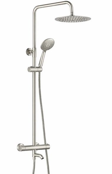 Душевая стойка VBI Milano с термостатом и душевым гарнитуром никель VBI-050111NI