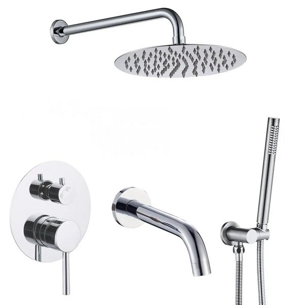 Душева система прихованого монтажу VBI Milano зі змішувачем хром VBI-050110CH