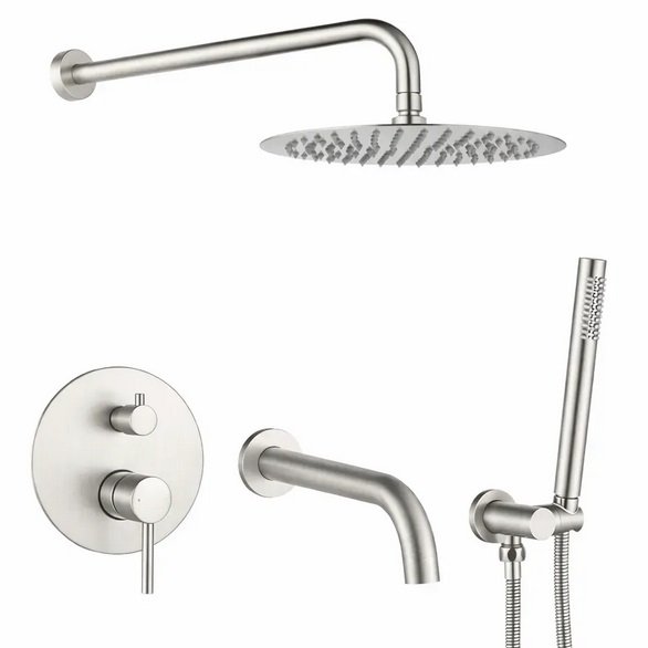 Душова система прихованого монтажу VBI Milano із змішувачем нікель VBI-050110NI