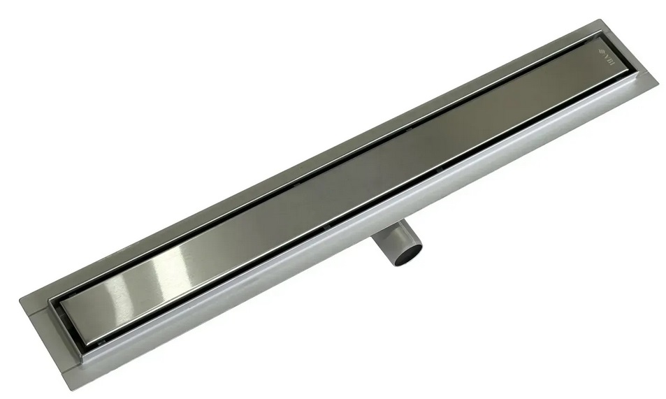 Жолоб водостічний VBI Kent 2 в 1 з решіткою 70 см нержавіюча сталь хром VBI-060307CH