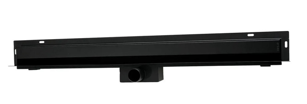 Желоб водосточный VBI Kent Wall 2 в 1 с решеткой 70 см нержавеющая сталь черный VBI-060407BL