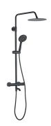Душевая стойка VBI Milanoс термостатом и душевым гарнитуром черный VBI-050111BL