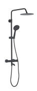 Душова стійка VBI Milano з термостатом і душовим гарнітуром чорний VBI-050111BL