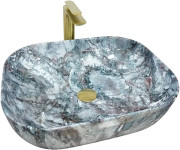 Раковина для ванной VBI Bergamo 50х40 см керамика Blue Tourmaline Glossy VBI-012504