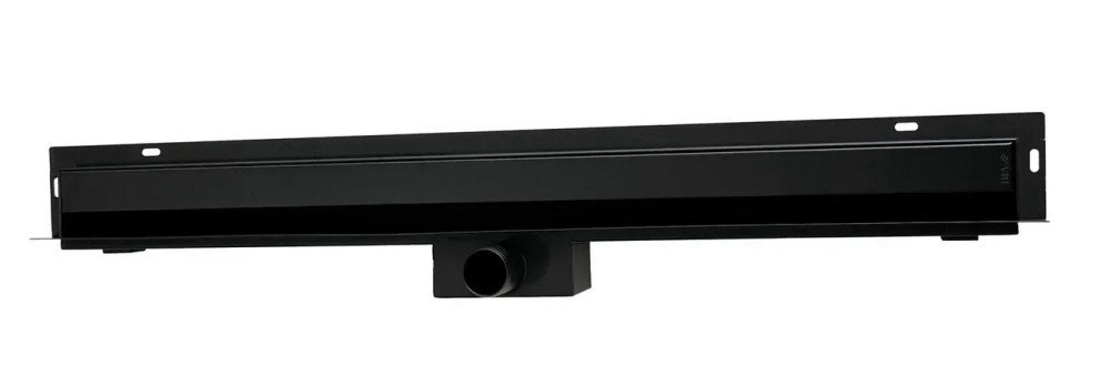 Жолоб водостічний VBI Kent Wall 2 в 1 з решіткою 90 см нержавіюча сталь чорний VBI-060409BL