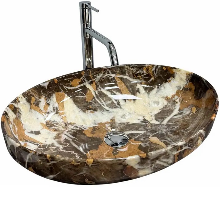Раковина для ванної VBI Portoro 50×37 см кераміка коричневий VBI-012626