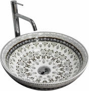Раковина для ванної VBI Arcile ⌀40 см кераміка сірий візерунок VBI-016103