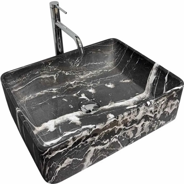 Раковина для ванной VBI Asti M 48х37 см керамика черный оникс VBI-013006