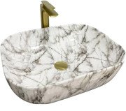 Раковина для ванной VBI Bergamo 50х40 см керамика Black Stains Glossy VBI-012503