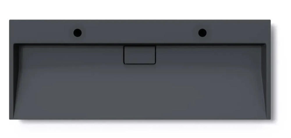 Раковина для ванной VBI Este 120х46 см искусственый камень черный VBI-019930