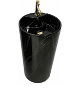 Раковина для ванной VBI Bolonia напольная 47х46,5 см керамика черный мрамор VBI-019026