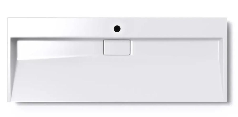 Раковина для ванної VBI Este 120х46 см штучний камінь білий VBI-019925