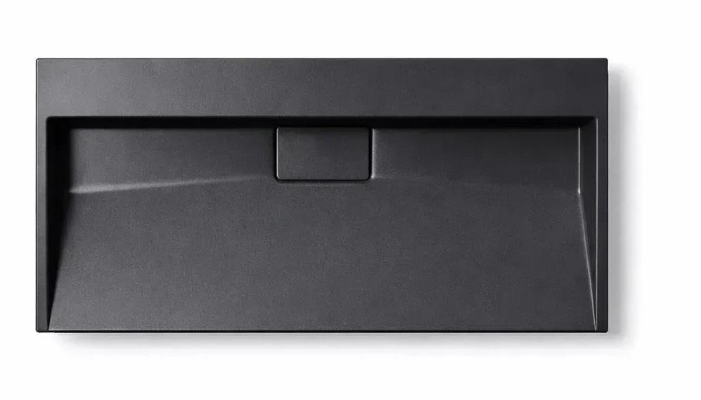 Раковина для ванной VBI Este 90х46 см искусственый камень черный VBI-019920