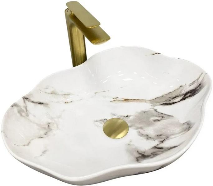 Раковина для ванной VBI Faleria 50х37 см керамика Carrara glossy VBI-016700