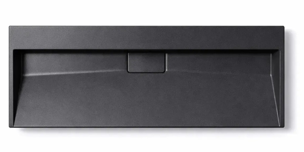 Раковина для ванной VBI Este 120х46 см искусственый камень черный VBI-019929