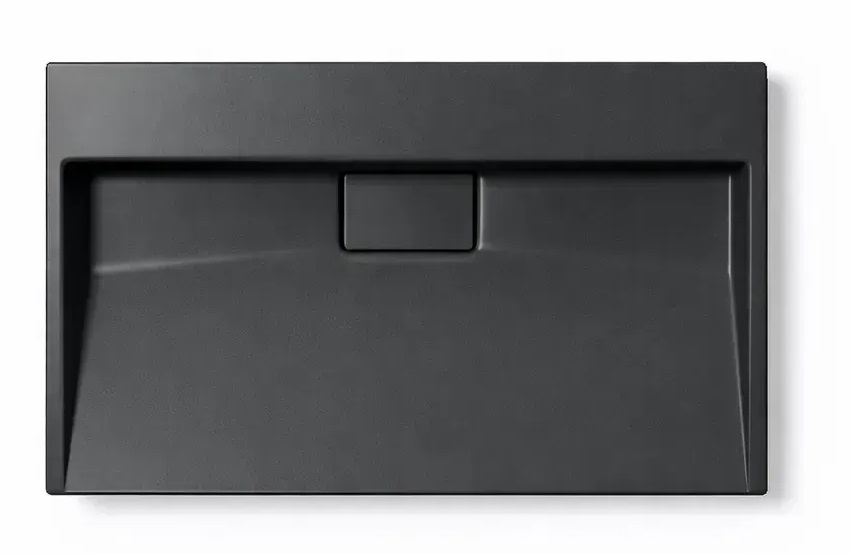 Раковина для ванної VBI Este 70х46 см штучний камінь чорний VBI-019912