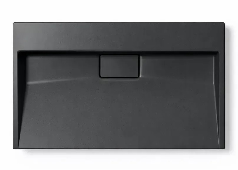 Раковина для ванної VBI Este 80х46 см штучний камінь чорний VBI-019916