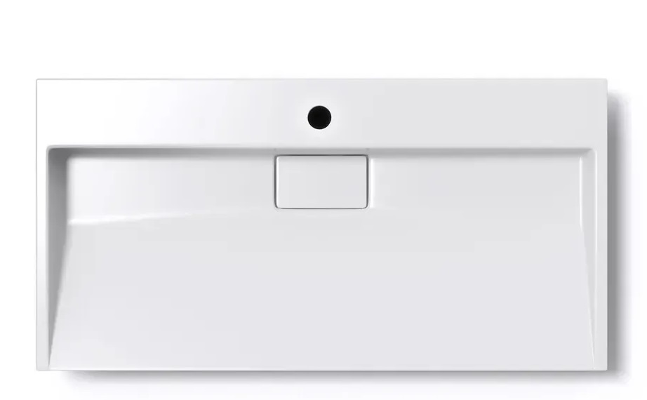 Раковина для ванної VBI Este 90х46 см штучний камінь білий VBI-019917