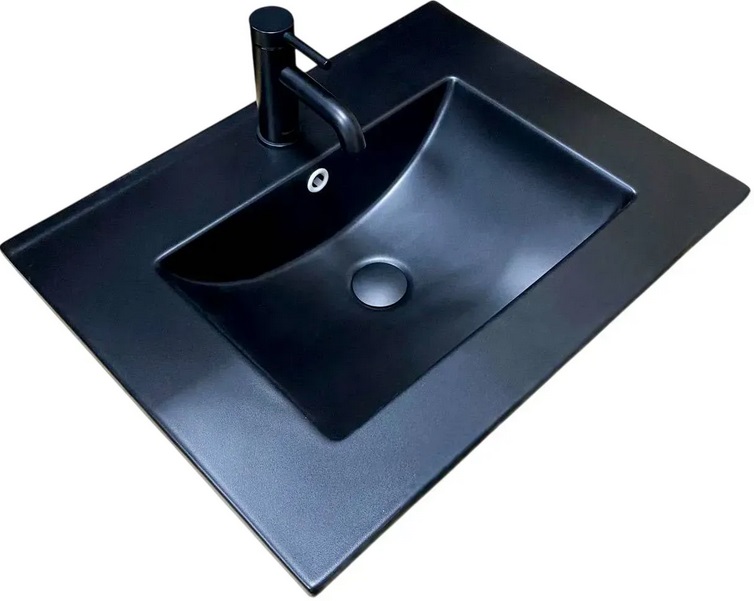 Раковина для ванної VBI Ferrara 62х46 см кераміка чорний матовий VBI-018042