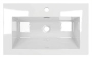 Раковина для ванной VBI Lapio 75х46 см искусственный камень белый VBI-019938