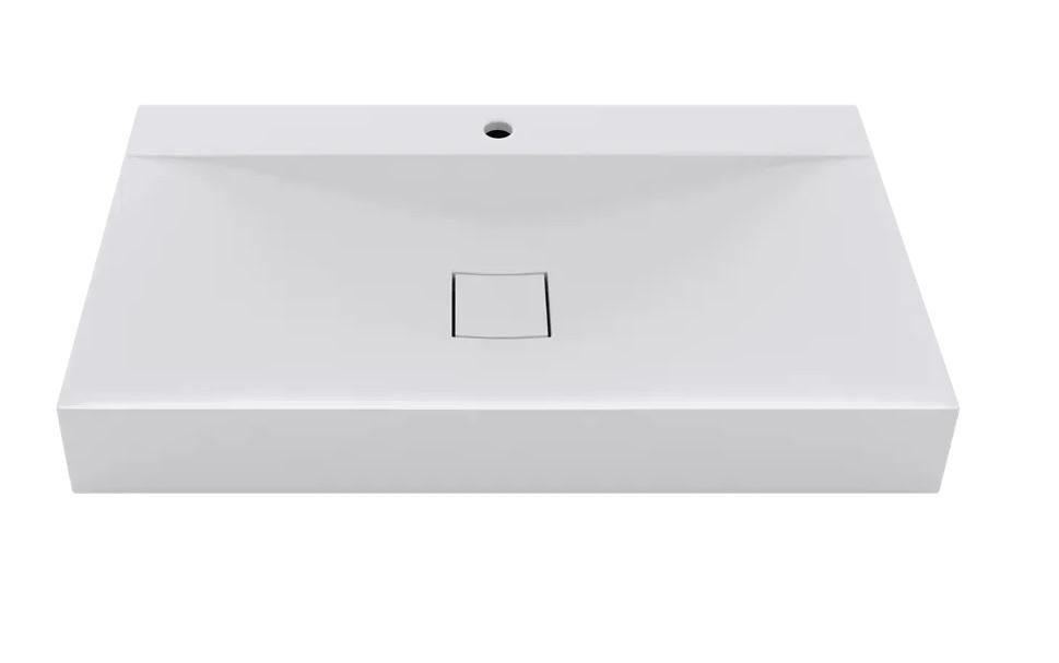 Раковина для ванної VBI Forino 60х48 см штучний камінь білий VBI-019931